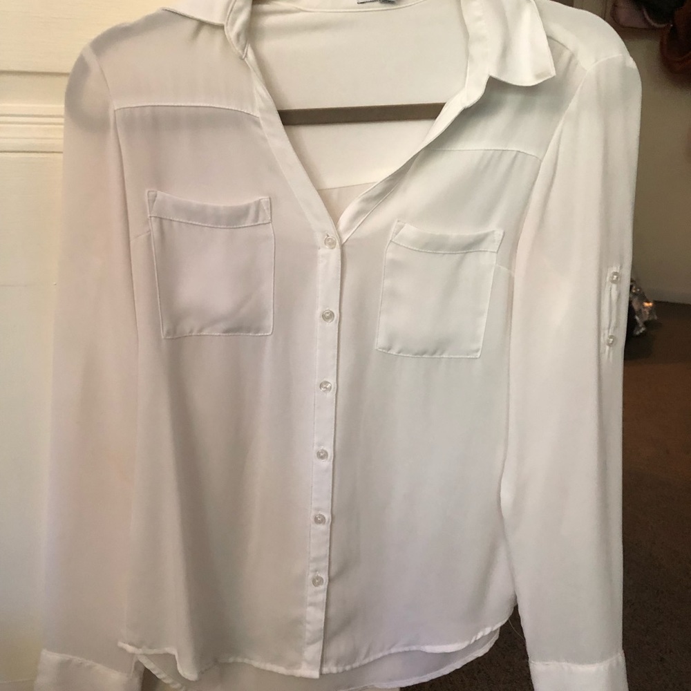 Express XS White Portofino Shirt